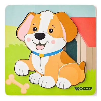 Puzzle pro nejmenší - Vkládačka, Baby pejsek (Woody)