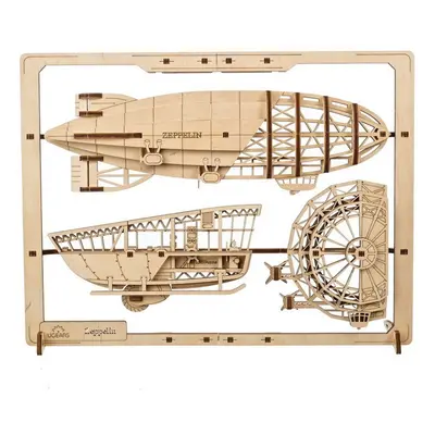 3D model - 2.5D puzzle vzducholoď Zeppelin (Ugears)