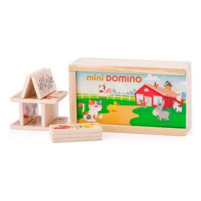 Domino - Mini zvířata dřevěné, 28ks (Woody)