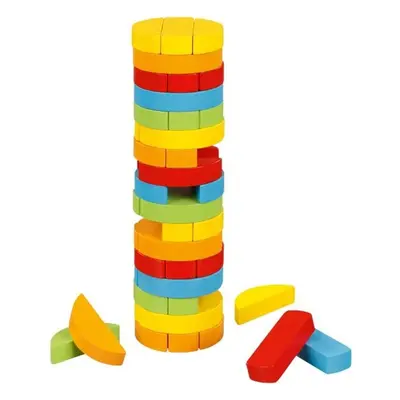 Jenga barevná - Oválná menší (Goki)