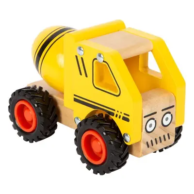 Auto - Domíchávač žlutý dřevěný (Small foot)