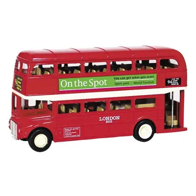 Kovový model - Autobus londýnský double-decker, 12cm