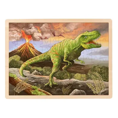 Puzzle na desce - Velké A3, Dinosaurus T-Rex, 96ks (Goki)