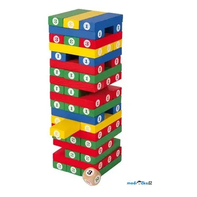 Jenga barevná - S čísly (Small foot)