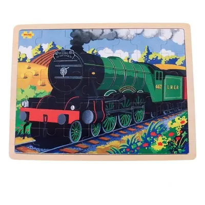 Puzzle na desce - Velké A3, Vlak Flying Scotsman, 35ks (Bigjigs)