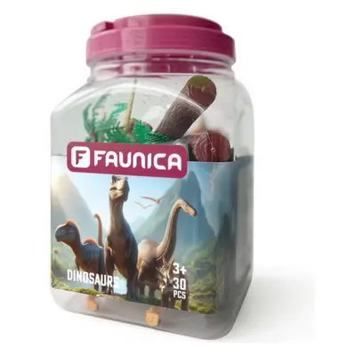 Faunica - Zvířátka set, Mega tuba Dinosauři, 30ks