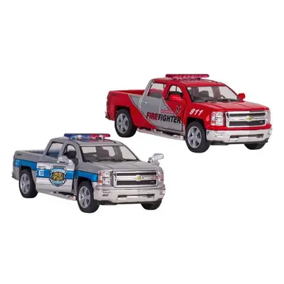 Kovový model - Auto Chevrolet Silverado (2014) policie-hasiči, 1:46, 1ks