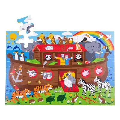 Puzzle dřevěné - Podlahové, Noemova archa, 48ks (Bigjigs)