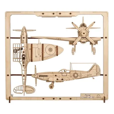 3D model - 2.5D puzzle letadlo Fighter Aircraft (Ugears)