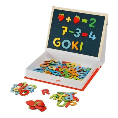 Puzzle magnetické - Kniha, Čísla a písmena (Goki)