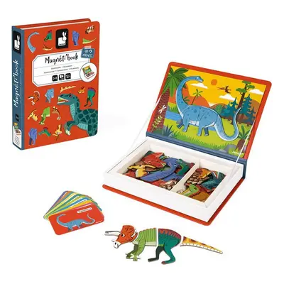 Puzzle magnetické - Kniha, Dinosauři (Janod)