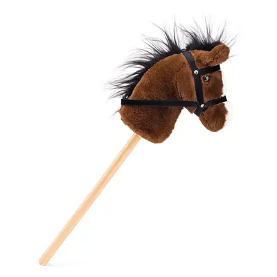 Koňská hlava na tyči - Hobby horse Bonnie tmavě hnědý (Faunica)