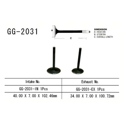 Sací ventil VESRAH GG-2031-IN (VESRAH sací ventil YAMAHA YFM 450, KODIAK, GRIZZLY, WOLVERINE 03-