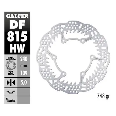 Brzdový kotouč zadní GALFER DF815HW (GALFER brzdový kotouč zadní BETA 250RR 12-24; 300RR 13-24; 