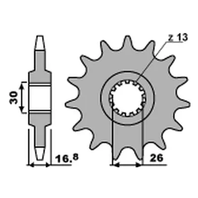 PBR ozubené kolo 2068 15 18NC (JTF1370.15, STD.-1) (Přední ozubené kolo PBR 2068 15 18NC)