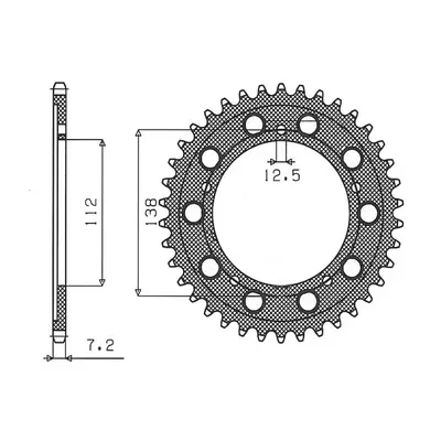 Rozeta SUNSTAR SUN1-4483-47 (JTR1304.47, 435747JT) (SUNSTAR rozeta 4357 47 (JTR1304.47) (435747J