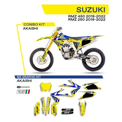 Sada samolepek (dýhy) UFO AD030102 (UFO sada samolepek (dýhy) SUZUKI RMZ 250 19-22; RMZ 450 18-2