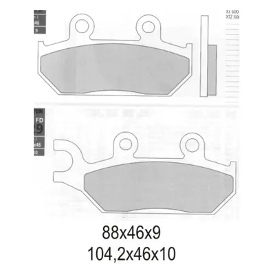 Brzdové destičky GALFER FD129G1651 (GALFER brzdové destičky KH172 polokovové)