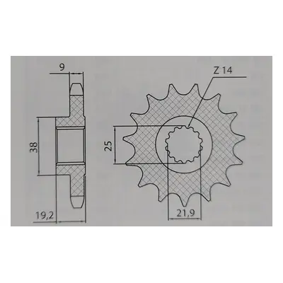 Ozubené kolo přední SUNSTAR SUN57015 (JTF743.15) (SUNSTAR ozubené kolo přední 2254 15 (JTF743.15