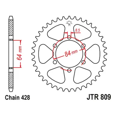 Rozeta JT SPROCKETS JTR809.54 (80954JT) (JT rozeta 809 54 (80954JT))