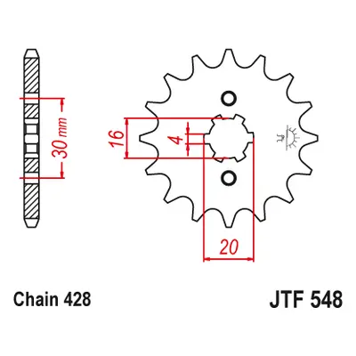 JT Sprockets ozubené kolo JTF548.13 (217713JT) (Přední ozubené kolo JT Sprockets JTF548.13)