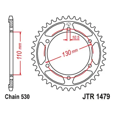 Rozeta JT SPROCKETS JTR1479.48ZBK (24148JT) (JT rozeta 241 48 (24148JT) (černá))