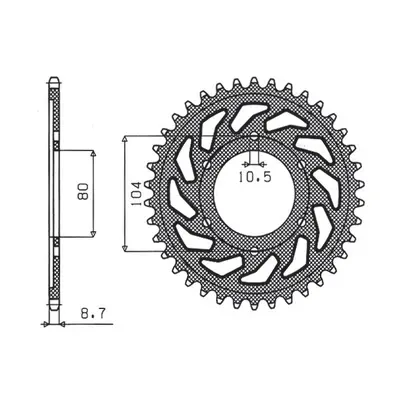 Rozeta SUNSTAR SUN1-5353-45 (94-97, 02-05, JTR488.45, 48845JT) (SUNSTAR rozeta 488 45 (94-97), Z