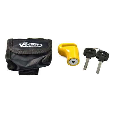 VECTOR (VIcmA) zámek brzdového kotouče DISC LOCK s krytem barva žlutá (4777) (VECTOR (VIcmA) zám