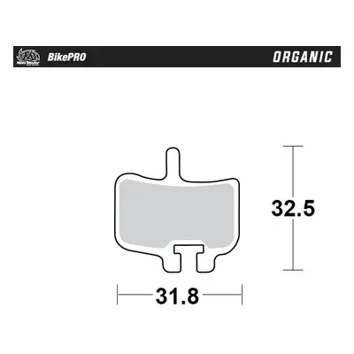 Brzdové destičky organické vhodné pro MOTO-MASTER 732241 (MOTO-MASTER BIKE PRO brzdové destičky 