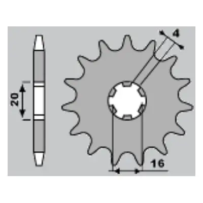 Ozubené kolo přední CHT 56014K (560-14, JTF546.14) (CHT ozubené kolo přední 560 14 (560-14) (JTF