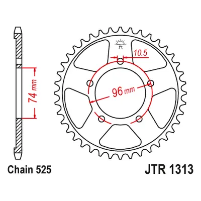 JT Sprockets rozeta JTR1313.40 (434340JT) (Zadní ozubené kolo JT Sprockets JTR1313.40)