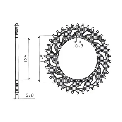 Rozeta SUNSTAR SUN1-3541-48 (JTR855.48, 86648JT) (SUNSTAR rozeta 866 48 (JTR855.48) (86648JT))