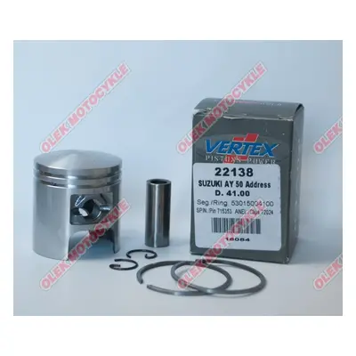 Píst VERTEX 22138075 (VERTEX píst SUZUKI MORINI, DERBI (skútr 50 ccm) (41,75mm=+0,75mm) čep 10mm