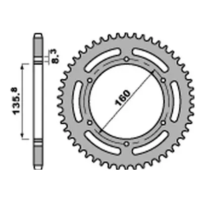 PBR rozeta 3552 40 C45 (355240C45) (Zadní ozubené kolo PBR 355240C45)