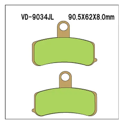 Brzdové destičky VESRAH VD-9034JL (VESRAH brzdové destičky KH457 sintrované barva zlatá přední H