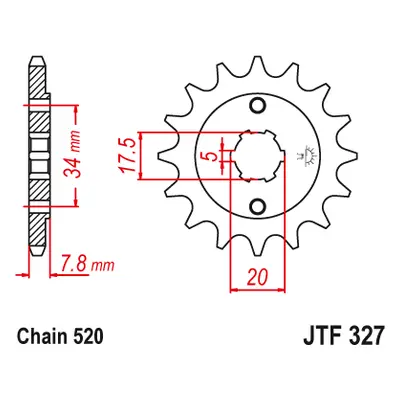 JT Sprockets ozubené kolo JTF327.14 (27914JT) (Přední ozubené kolo JT Sprockets JTF327.14)