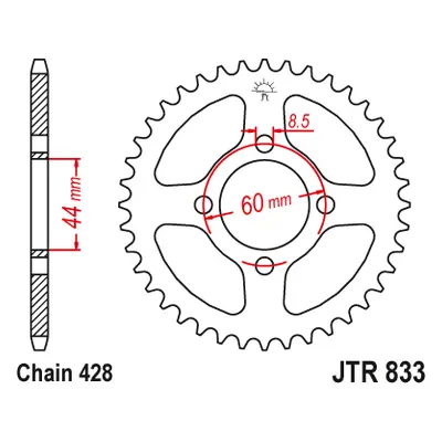 JT Sprockets rozeta JTR833.54 (83354JT) (Zadní ozubené kolo JT Sprockets JTR833.54)