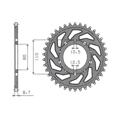 Rozeta SUNSTAR SUN1-5338-42 (JTR1334.42, 33442JT) (SUNSTAR rozeta 334 42 (JTR1334.42) (33442JT) 