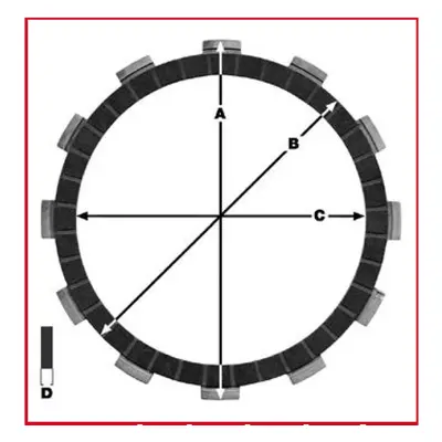 TRW ZF spojkové kotouče SUZUKI GSX 600 F 92-97, GSXF 750 89-97, GSXR 750 88-95, (EBS3387) (MCC31