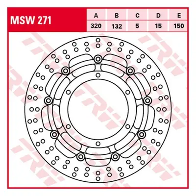 Brzdový kotouč TRW LUCAS přední MSW271 (TRW LUCAS ZF brzdový kotouč přední YAMAHA XT 660X 04-16 