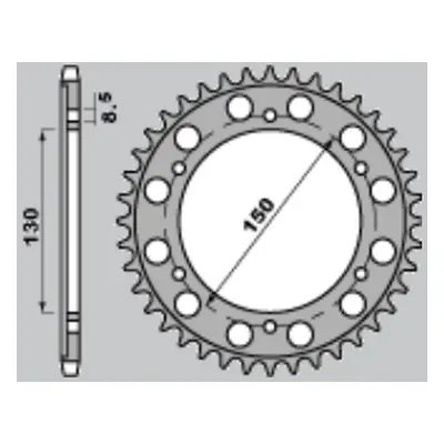 PBR rozeta 298 40 C45 (JTR298.40) (Zadní ozubené kolo PBR 298 40 C45)