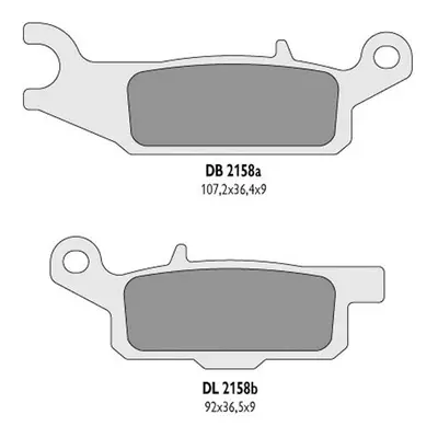 Brzdové destičky DELTA BRAKING DB2158OR-D (DELTA BRAKING brzdové destičky KH446 YAMAHA YFM 550 G