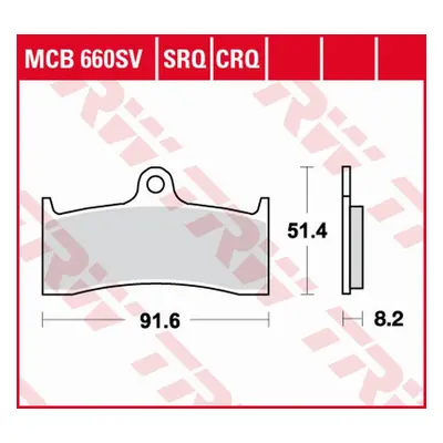 Brzdové destičky TRW LUCAS MCB660SV (KH424) (TRW LUCAS ZF brzdové destičky KH424 sintrované STRE