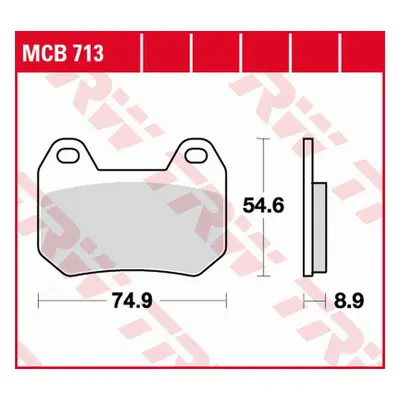 Brzdové destičky TRW LUCAS MCB713 (KH304) (TRW ZF brzdové destičky KH304 organické BMW K 1200LT 