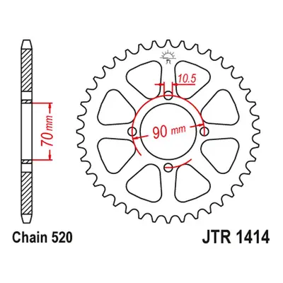 Rozeta JT SPROCKETS JTR1414.41 (530241JT) (JT rozeta 5302 41 (530241JT))