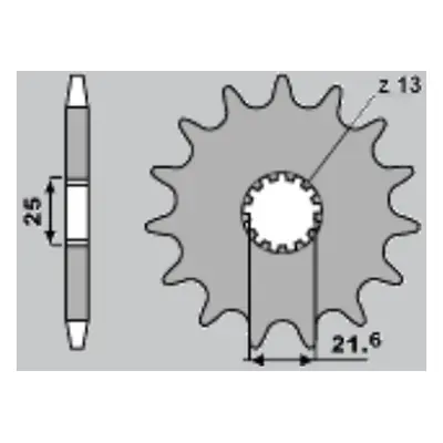 Ozubené kolo přední CHT 56617K (A4250566170) (CHT ozubené kolo přední 566 17 (A4250566170))