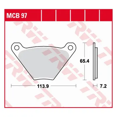 Brzdové destičky TRW LUCAS MCB97 (KH024/2) (TRW LUCAS ZF brzdové destičky KH024/2 organické HARL