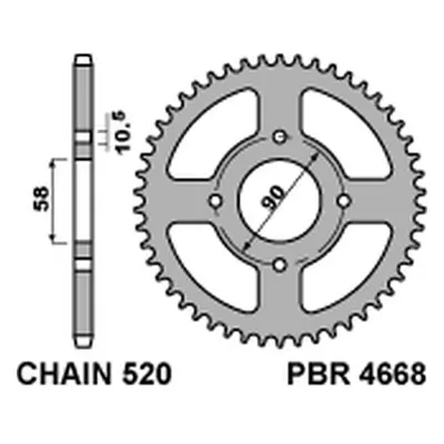 Rozeta PBR 466845C45 (JTR273.45) (PBR rozeta 4668 45 C45 (JTR273.45) (náhrada Z 279 45) (otvor 8