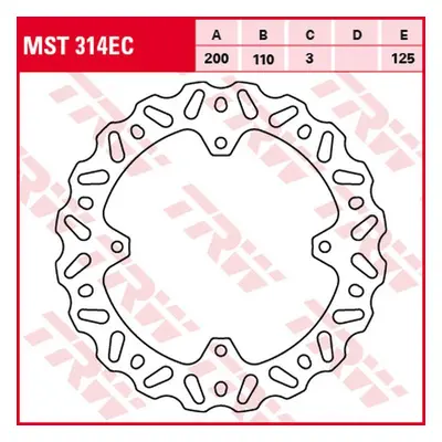 Brzdový kotouč TRW LUCAS zadní MST314EC (TRW LUCAS ZF brzdový kotouč zadní KTM SX 85 03-10 (200X