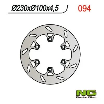 Brzdový kotouč NG Brakes NG094 (NG brzdový kotouč zadní KAWASAKI KLX 250/650,KX, KLX 250R 93-98,